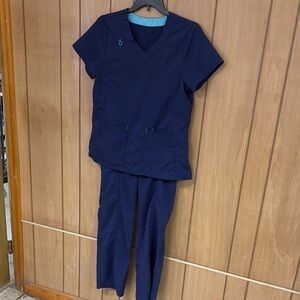 Navy Blue Women's Scrub Set